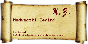 Medveczki Zerind névjegykártya